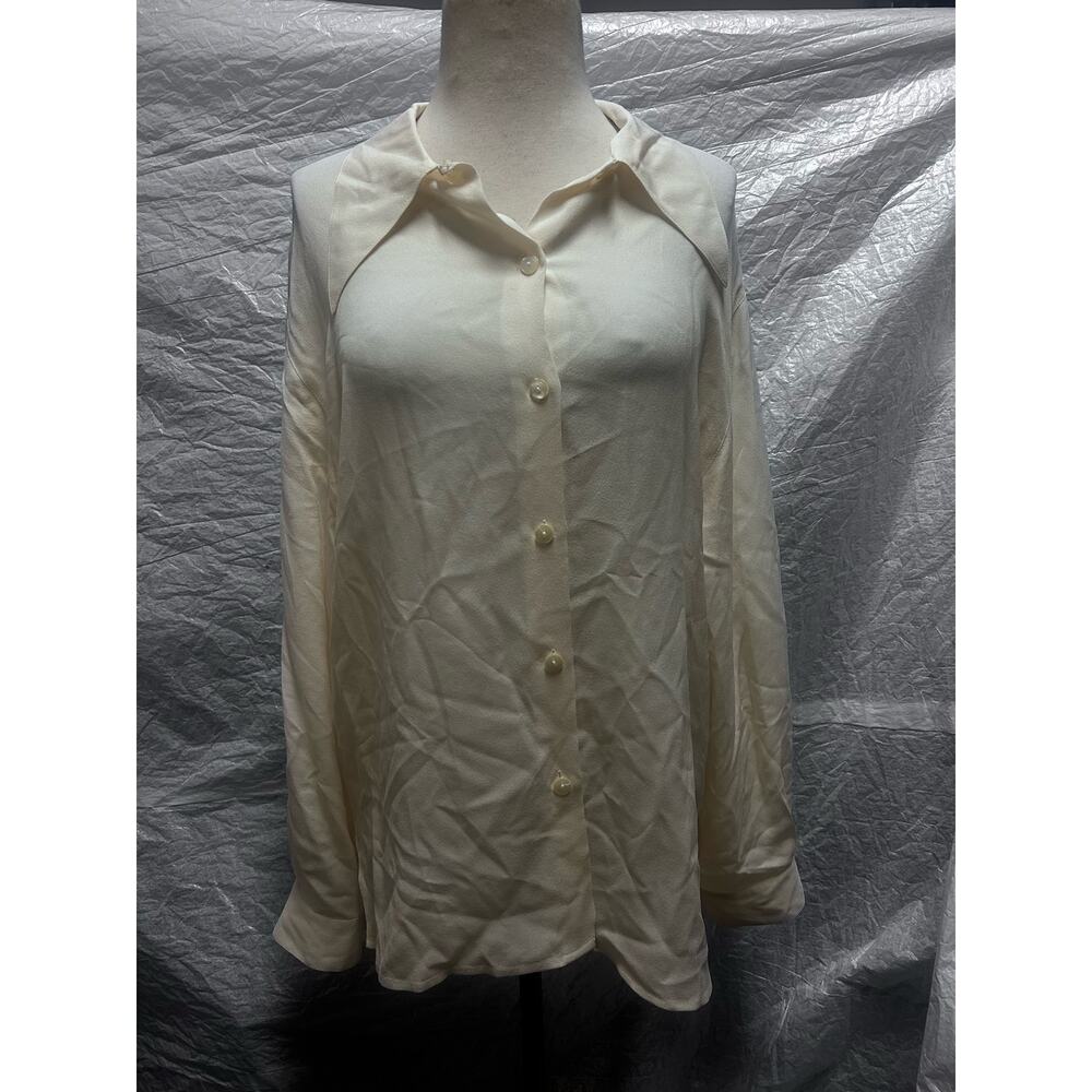 5 White/Cream Button Up Shirts, 4 Talbots, 1 Anne Taylor, Sizes 6-8